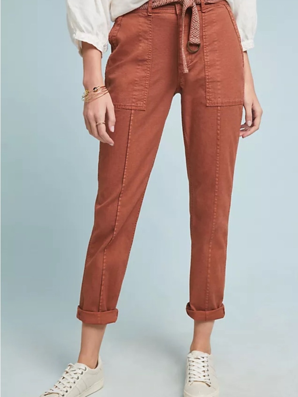 Anthropologie Dusty Rose Drawstring Waist Pants
